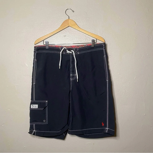 Polo Ralph Lauren Other - Vintage Polo Ralph Lauren Black Swim Trunks Size Medium